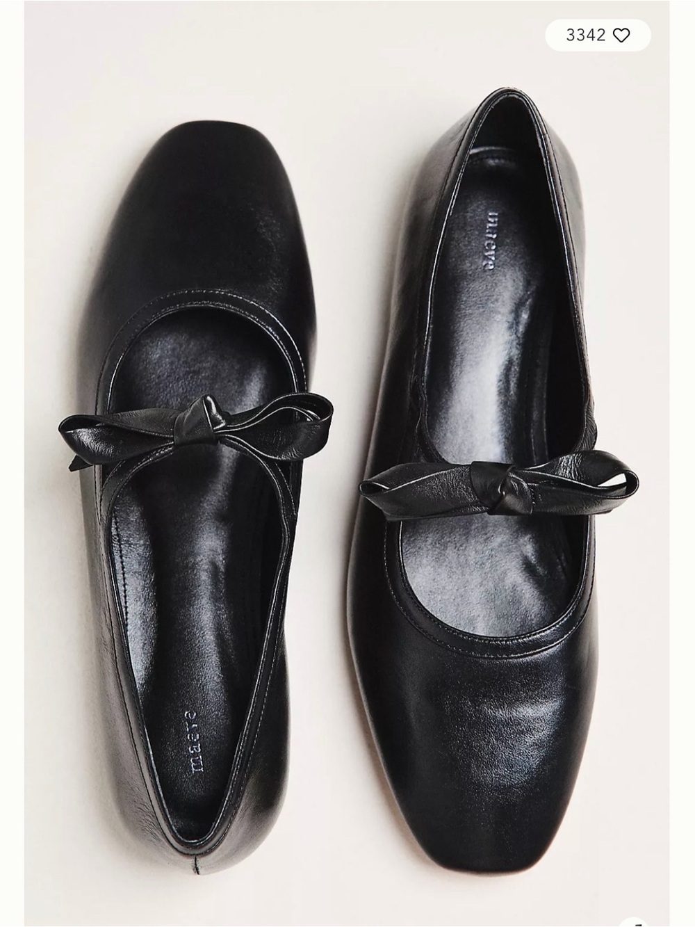 NWT Maeve Leather Knotted Ballet Flats